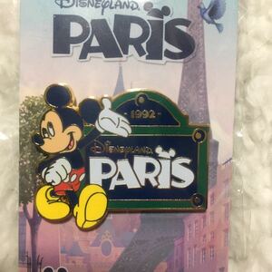 * new goods unopened ultra rare with logo shopping back attaching Disney Land Paris limitation pin badge Mickey eferu. abroad PARIS brooch 