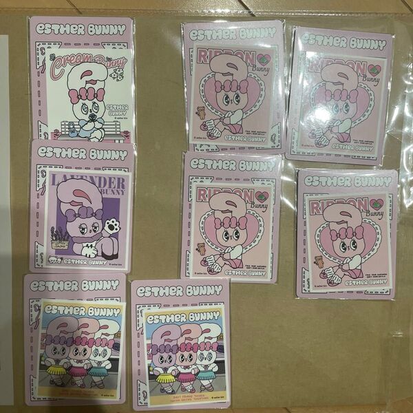非売品 新品未開封 eSTHeR BUNNY エスターバニー オリジナルステッカー 全4種 8個セット