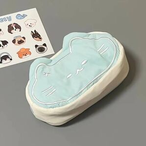 クーポン利用で499円 ポーチ コスメポーチ ペンポーチ 文房具入 文具入 筆箱 小物入 メガネポーチ 猫 ネコ ねこ 動物 癒し