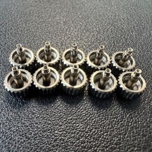 腕時計用リューズ 7mm シルバー 10個セット チューブなし