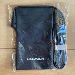 サロモン サコッシュ スマホネックポーチ ネイビー salomon ショルダーバッグ レザー 斜め掛けバッグ ポーチ 肩掛け鞄