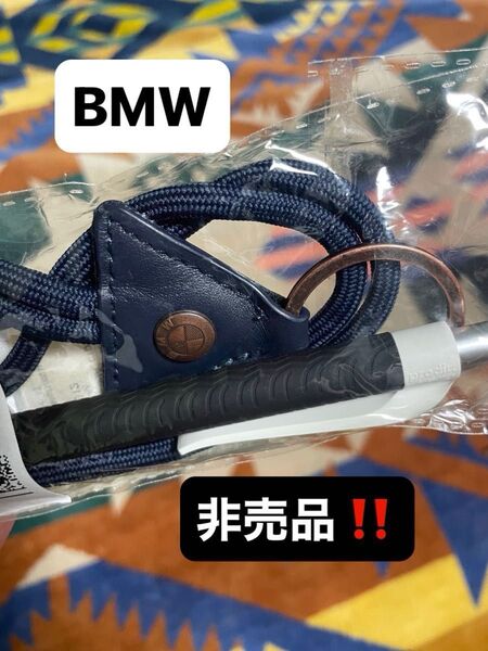 BMW ノベルティグッズ ストラップ&ボールペン 2点セット ネイビー ネックストラップ 非売品