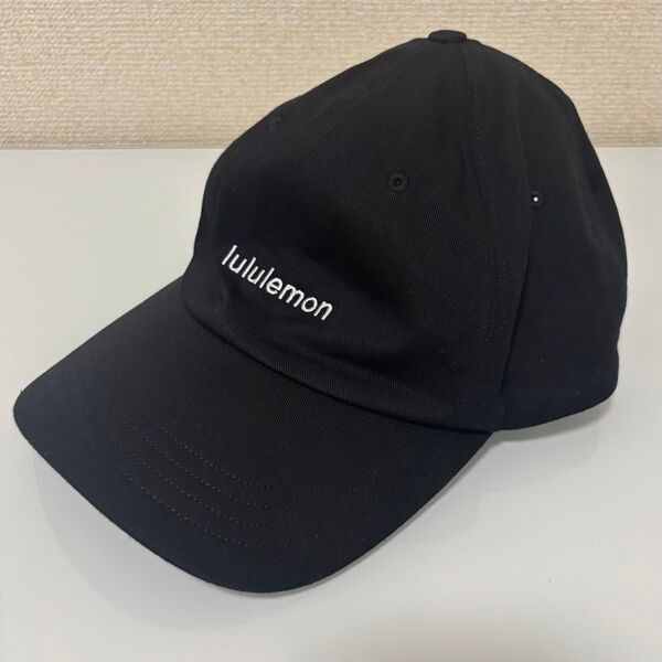 Lululemon ルルレモン ロゴ キャップ ブラック 帽子 黒 調節可能 サイズ58