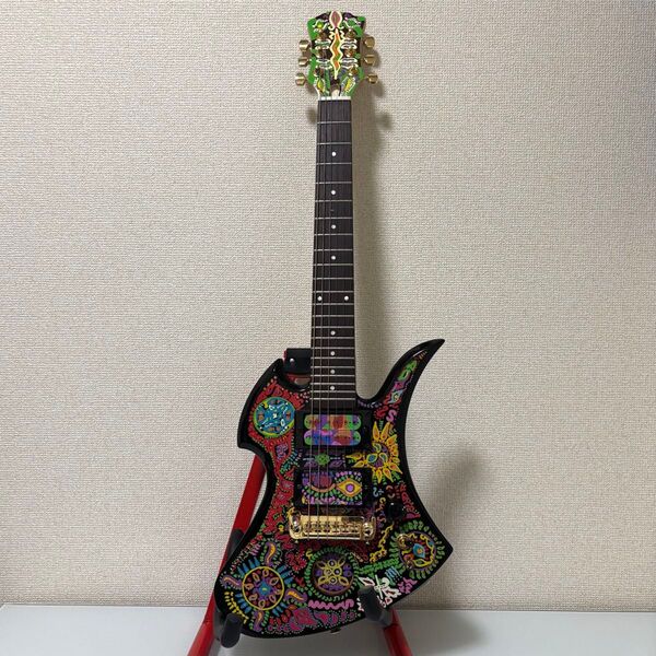 FERNANDES フェルナンデス hideモデル ミニギター アンプ内蔵 サイケペイント MG-JR.2012 動作確認済み