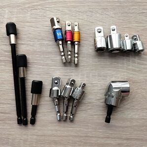 ソケットレンチ ソケットアダプター 変換アダプター ジョイント 延長 工具セット まとめ売り 大量 自動車 整備 六角ビット L型
