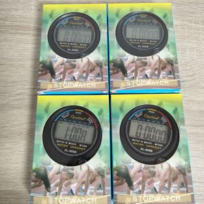 ストップウォッチ 訳あり タイマー 4個セット 新品 計測 スポーツ 時計 アラーム デジタル 表示 日付 工具 まとめ売り 大量