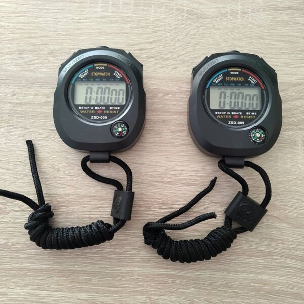 ストップウォッチ タイマー 2個セット 新品 計測 スポーツ 時計 アラーム デジタル 表示 日付 工具 まとめ売り 大量