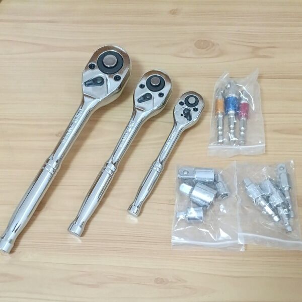 工具 訳あり まとめ売り ラチェットハンドル ソケットアダプター ソケットレンチ DIY 自動車 バイク 整備 大量
