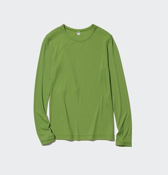 UNIQLO ユニクロ シアージャージークルーネックT(長袖) グリーン M