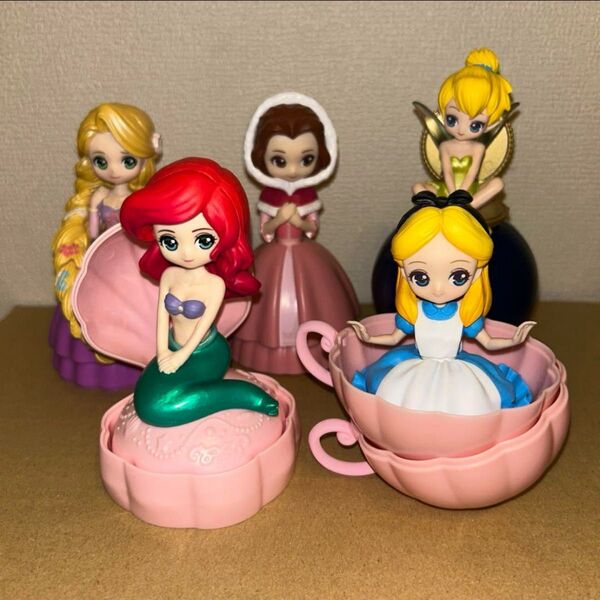 ディズニープリンセス フィギュア 5体セット カプセルトイ