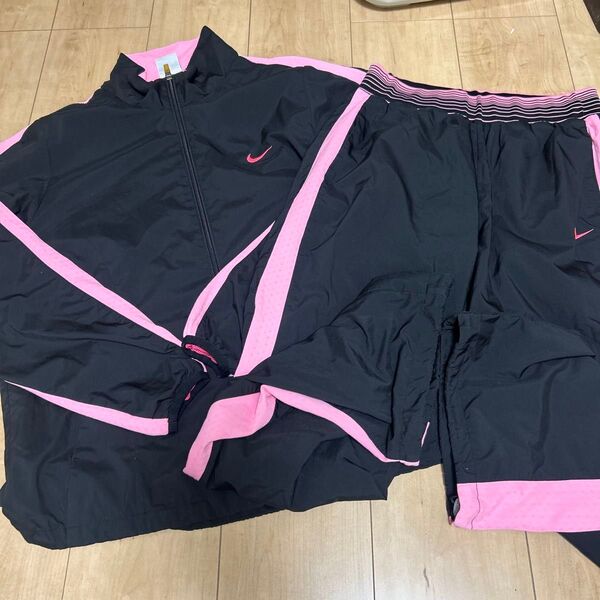 【即日発送】 NIKE ナイキ ウィンドブレーカーM セットアップ ピンク×ブラック