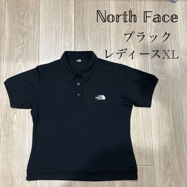 North Face ブラック ポロシャツ レディースXL