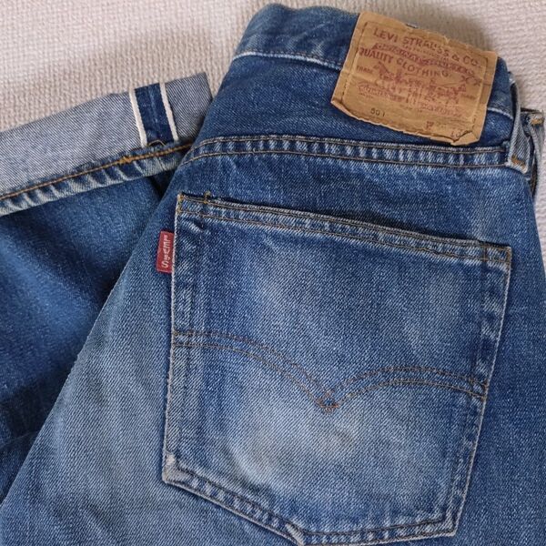 【 リーバイス 501 LEVI'S USA製 バレンシア ボタン裏555 w29 L36 BIGE 】デニムパンツ 古着 パンツ