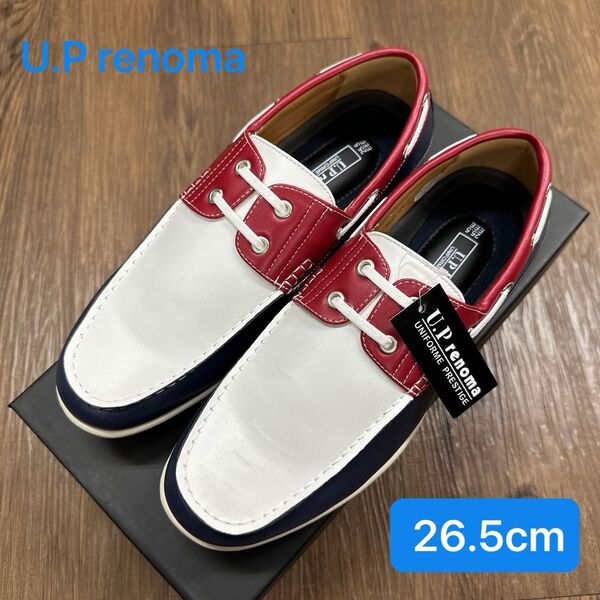 【新品】U.Prenoma9021WH/NV/RD/26.5cmデッキーシューズ ホワイト