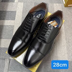 【訳あり新品】K1210BL/28cm ビジネスシューズ 内羽根 ストレートチップ 冠婚葬祭