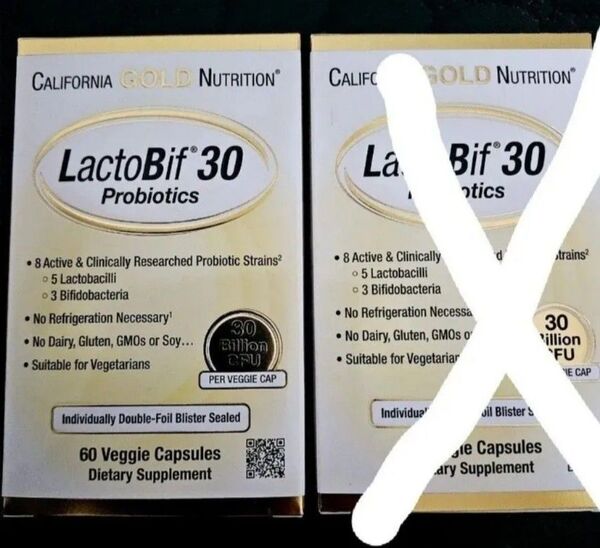 LactoBif30(ラクトビフ30)プロバイオティクス300億CFU ベジカプセル60錠