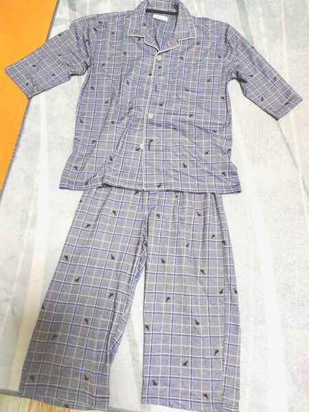メンズ 前ボタン 半袖パジャマ ルームウェア