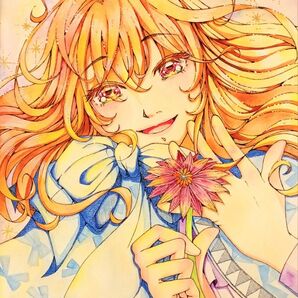 手描きイラスト 女の子 オリジナル 原画