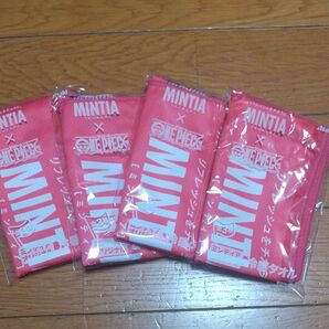 ミンティア×ワンピース オリジナル冷感タオル 4枚セット 未開封未使用