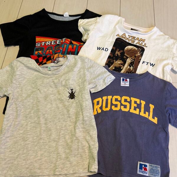 Tシャツ 4点まとめ売り サイズ110〜120 boys Russell 西松屋 マーキーズ 半袖 古着