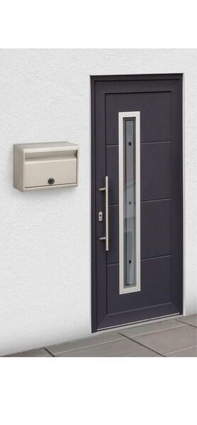 郵便ポスト ステンレス製 防犯 ポスト 壁掛け【日本製】 スチール製 A4サイズ対応 ダイヤル錠 チタングレー FH-50DTGY