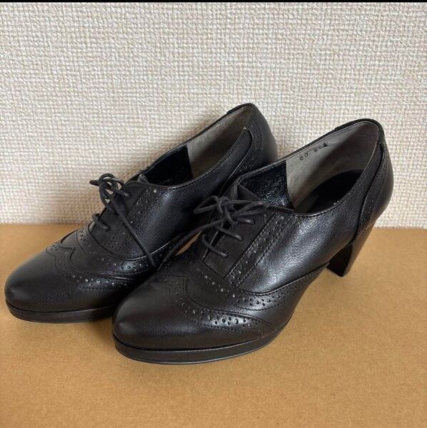 New Bell レース パンプス シューズ ブラック 21.5cm 黒 ニューベル