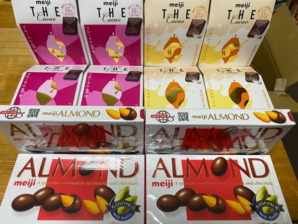 明治 アーモンド THE Cacao フローラル70% フルーティ ラテ 51% チョコ ナッツ チョコレート効果