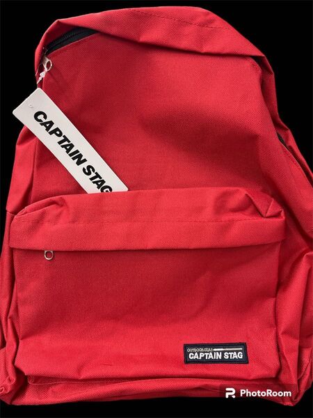 ◆軽くて折りたたみ持ち運びOK◆新品キャプテンスタッグ デイバッグリュック 15L レッド レジャー トレッキング通学にも