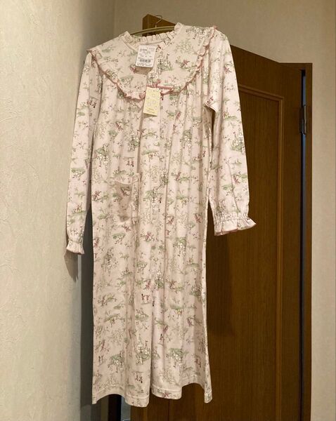 Sale♪新品☆ナルエー かわいい長袖ワンピース M〜Lサイズ☆お城 森の動物 ピンク