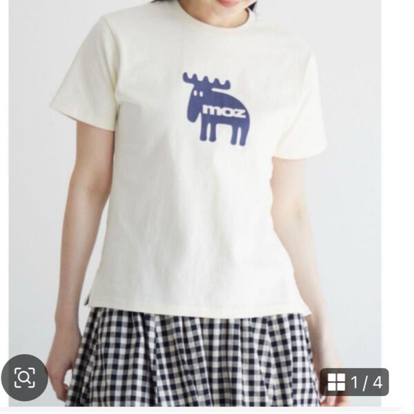 moz モズ レディース 半袖 Tシャツ トップス L 白 ロゴ 春 夏 半袖Tシャツ Tシャツ カットソー L 白