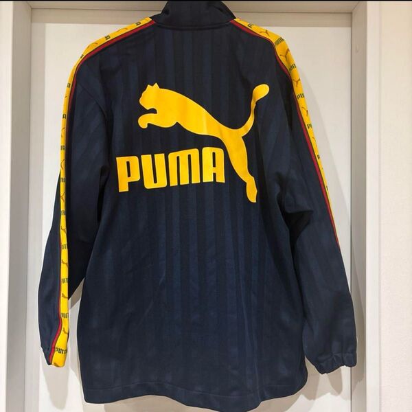 プーマジャージ廃盤プージャー00s 90sデカロゴSMY2K平成イエロー PUMA ジャージ トラックジャケット サッカー