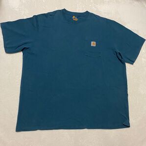 Carhartt ポケットTシャツ ブルー系