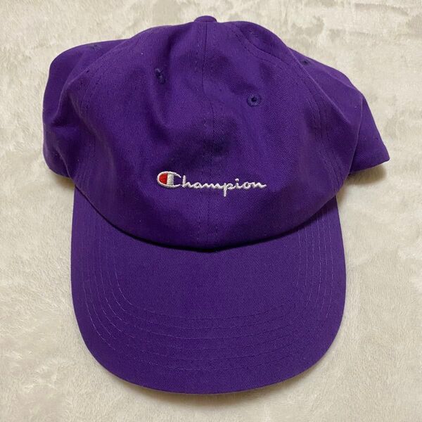 Champion ロゴキャップ パープル