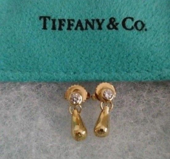 【TIFFANY】ティファニー ティアドロップ エルサペレッティ ピアス 《K18》《750》