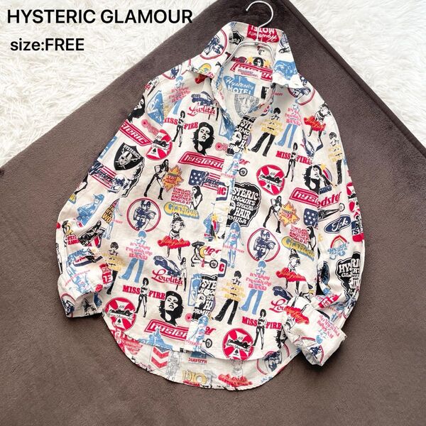 HYSTERIC GLAMOUR ヒステリックグラマー 90s 総柄シャツ