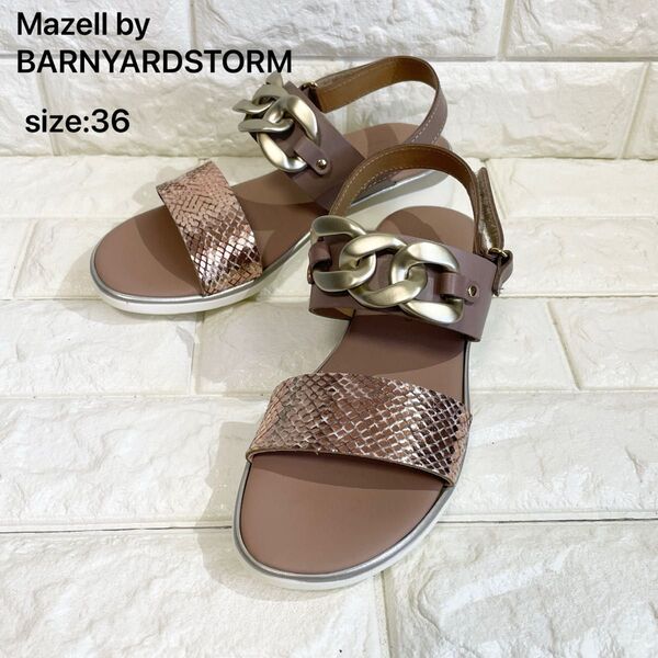 Mazell by BARNYARDSTORM マゼルバイバンヤードストーム サンダル チェーン イタリア製 36