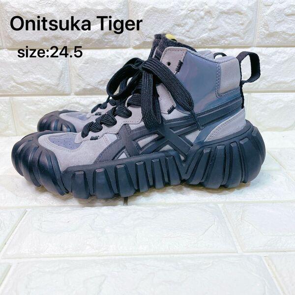 【極美品】Onitsuka Tiger DENTIGRE LL オニツカタイガー デンティグレ ハイカット グレー 24.5