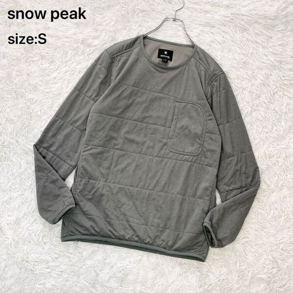 snow peak スノーピーク フレキシブルインサレーションプルオーバー グレー S