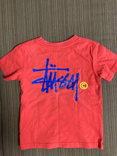 stussy バッグプリントTシャツ キッズ XS