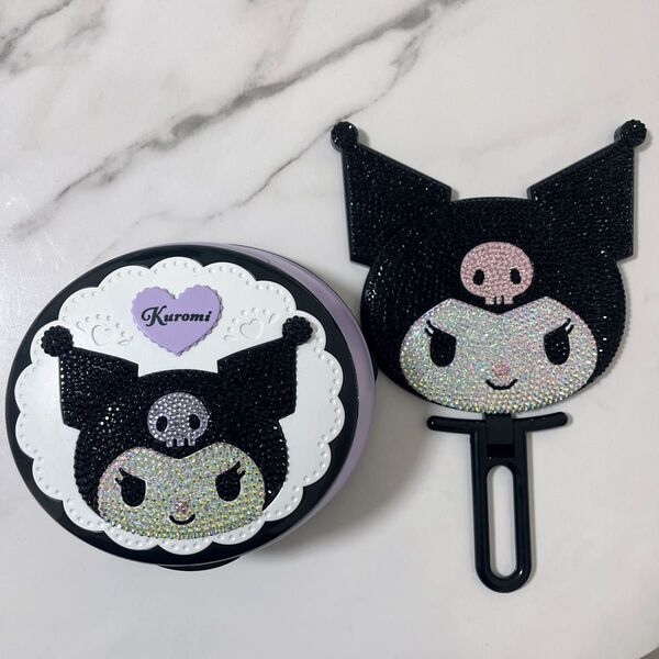 クロミ ウェットティッシュケース 鏡 ハンドミラー キラキラ デコ サンリオ Sanrio