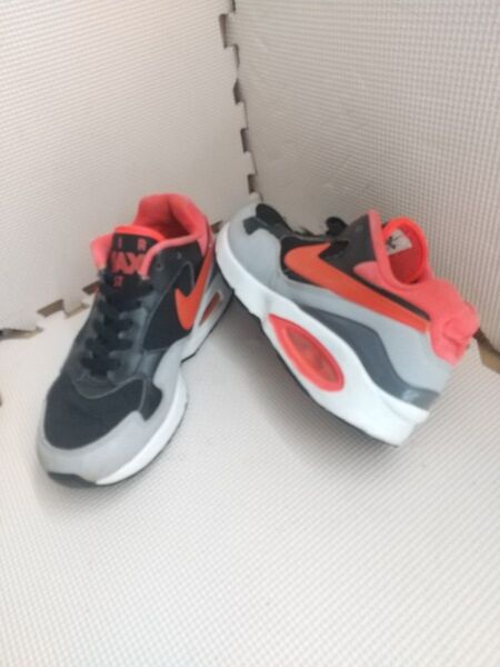 NIKEナイキ AIR MAX ST ウィメンズ エアマックス ブラック レザー メッシュ 24.5cm 4500円に値下げ