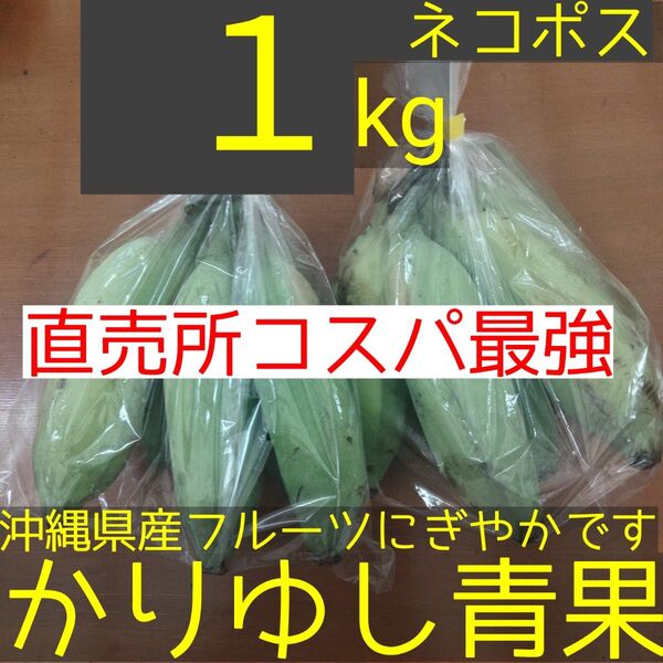 〈直売所コスパ最強〉沖縄県産ミニアップルバナナB品 約1kg【ネコポス】105