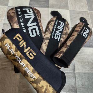 PING 純正ヘッドカバー 4点セット カモフラ柄