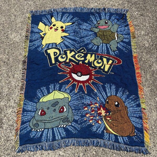 ポケモン 90s ラグマット カーペット ヴィンテージ ピカチュウ ポケットモンスター ゼニガメ ヒトカゲ フシギダネ 絨毯