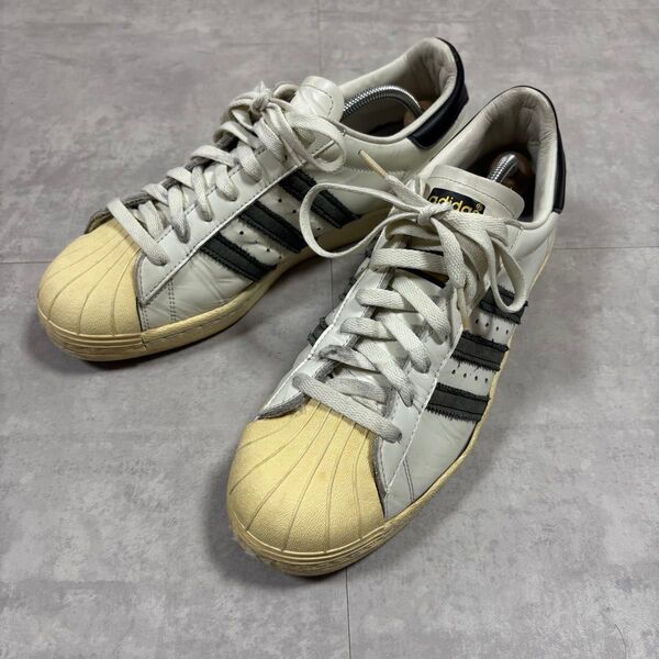 80s adidas originals SUPERSTAR US10 28cm アディダス スーパースター 白