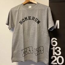 WANTO SECT 手刷りTシャツ HOMERUN M グレー_画像2