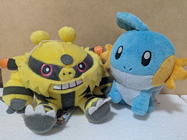 ポケットモンスターコロっとまんまるぬいぐるみ最強クラス編 エレキブルとかわいいポケモンぬいぐるみ ミズゴロウ の2個セット