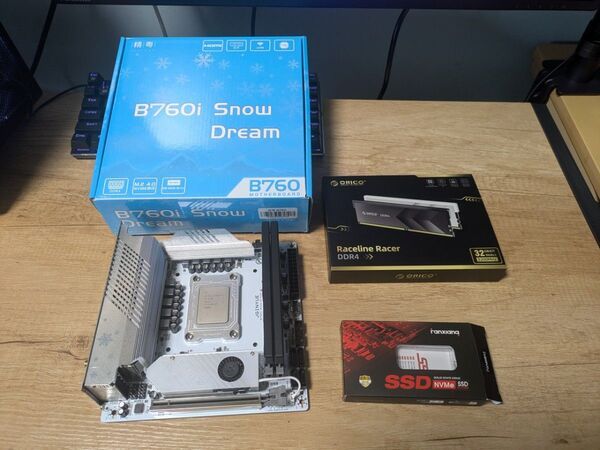 マザーボード B760I CPU CoreI5 12400 メモリ32GB SSD 1TB お得セット!