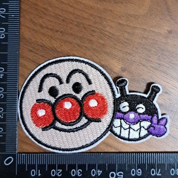 アンパンマン バイキンマン アイロン 刺繍 ワッペン ハンドメイド アップリケ
