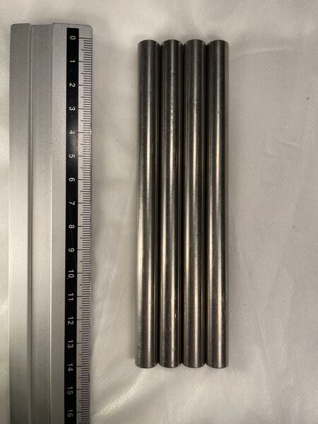 ステンレス 丸棒 4本 外径10mm x 長さ約137mm
